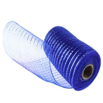 Decorative Mesh Ribbbon Rolls, Fabric Mesh with Foil for Wreath Supplies, Front Door Wreath Crafts Tree Decor Christmas NewYears Halloween Decoration, 1 Roll, 5.9 In x 10 Yard