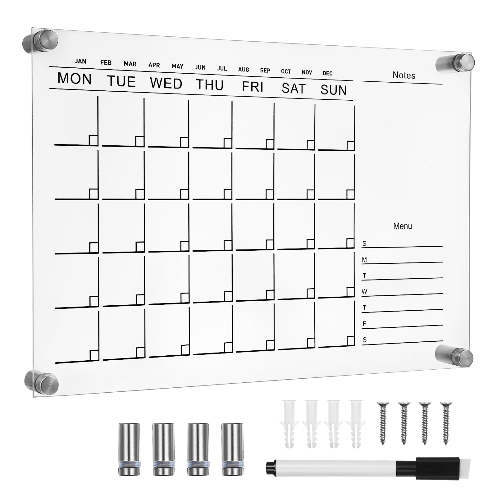 Decorative Message Board Weekly Planner Transparent Acrylic Whiteboards Office Blackboard