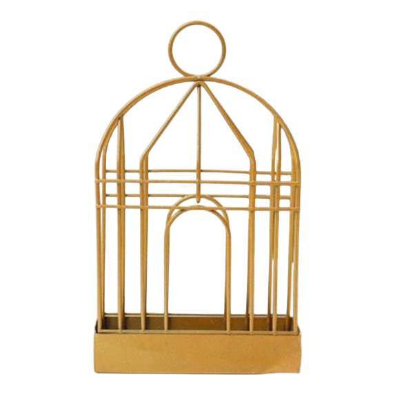 Decorative Metal Birdcage Wall Planter, Vintage Black Hanging Flower Pot Holder for Indoor Outdoor Decor