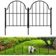 Decorative Metal Garden Fence 6 Panels, 32in (H) x 12.2ft (L) No Dig