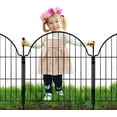 Decorative Metal Garden Fence 6 Panels, 32in (H) x 12.2ft (L) No Dig