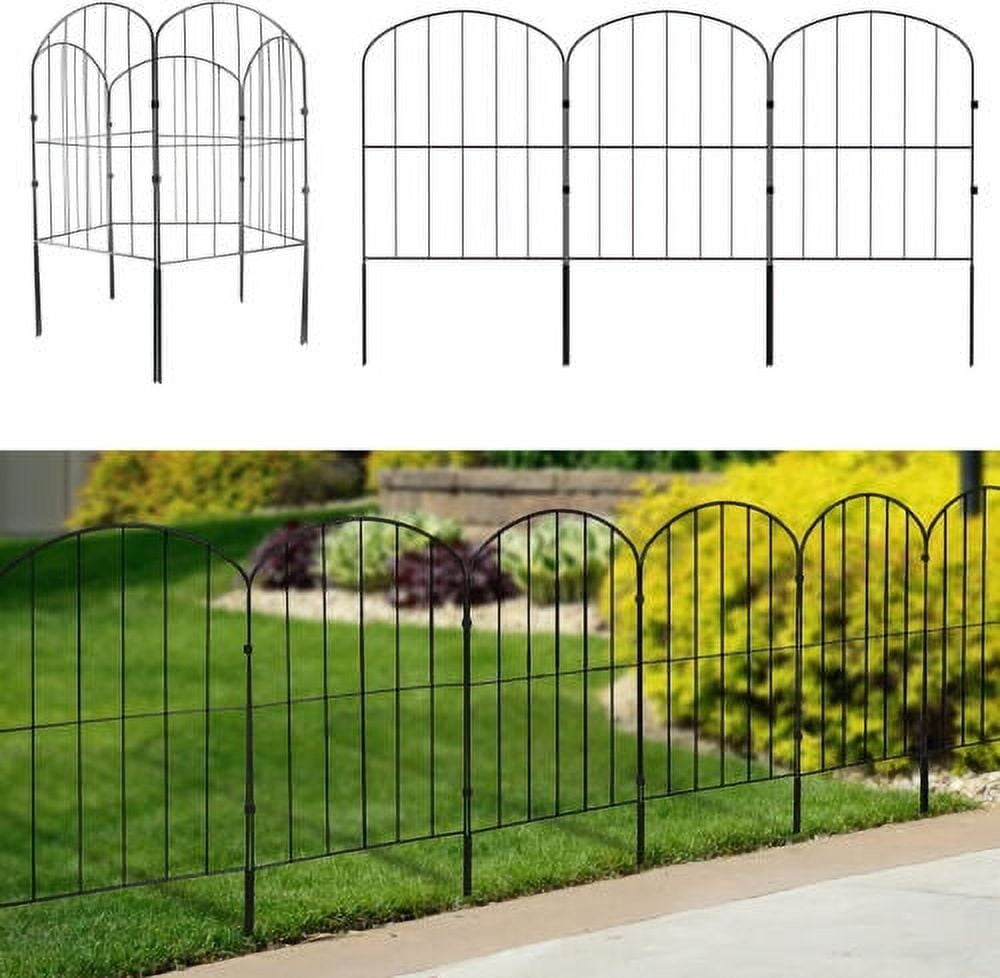 Decorative Metal Garden Fence Panel Rustproof Wrought Iron Garden Fence ...