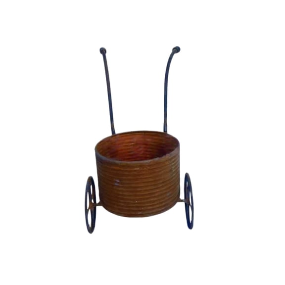 Decorative Metal Garden Flower Pot In Farmhouses Wheelbarrow Shape For Herb Garden Display Lawn Or Living Room Various P
