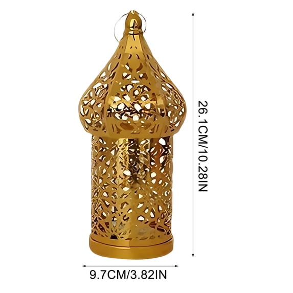 Decorative Metal Lantern Holder, Intricate Patterns Create Textured Shadows, Perfect for Home Decor, Ideal for Eid and Ramadan Celebrations, Great Gift for Friends and Family