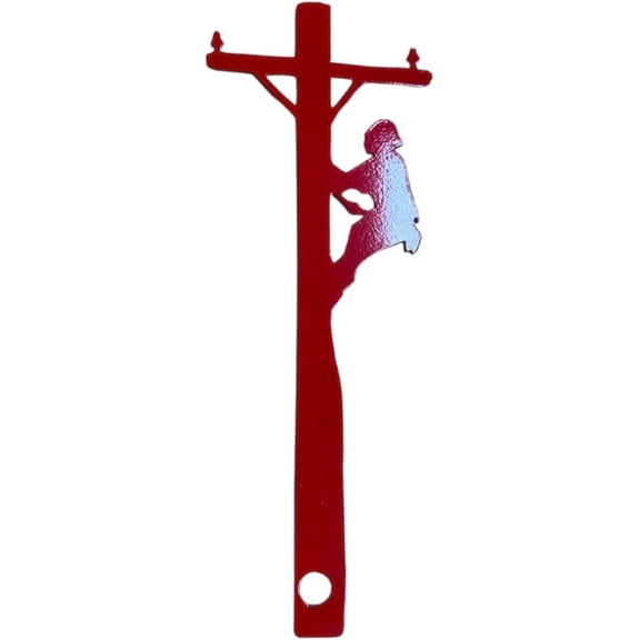 Decorative Metal Lineman Mailbox Replacement Flag, Flag Mounting Hardware Not Included, Madison Iron and Wood (Red)