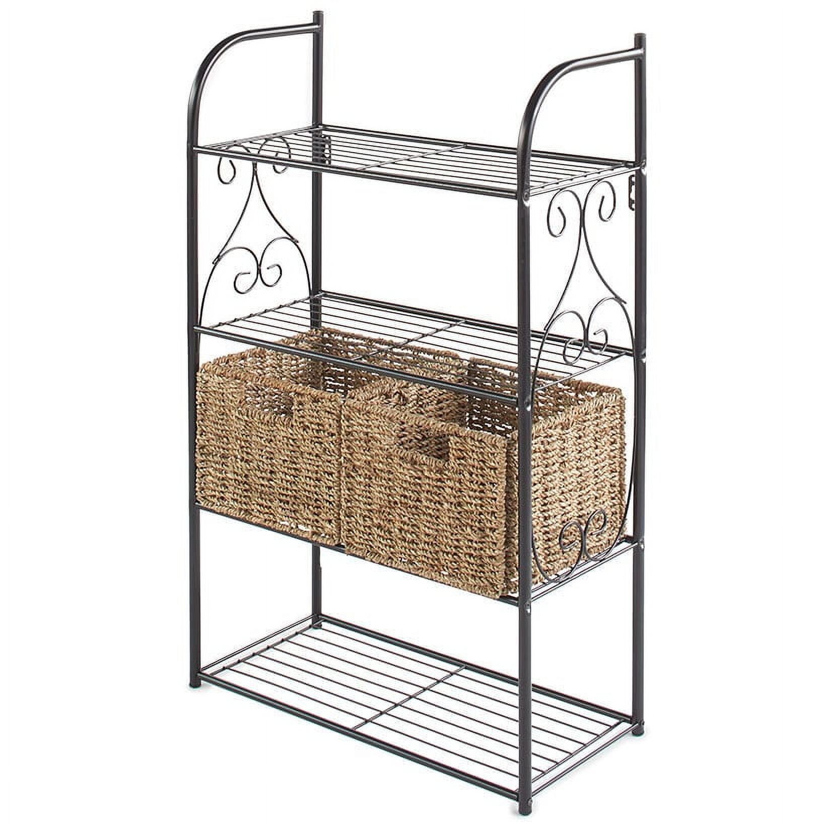 Seagrass Basket Bath Storage Collection Linen Shelving