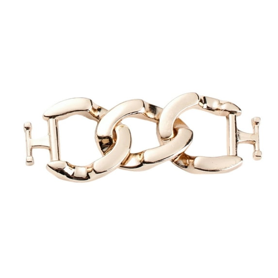 Decorative Metal Shoe Clip Zincs Alloys Loafer Chain Accessories For Footwear Upgrades Simple Installation Fashionable