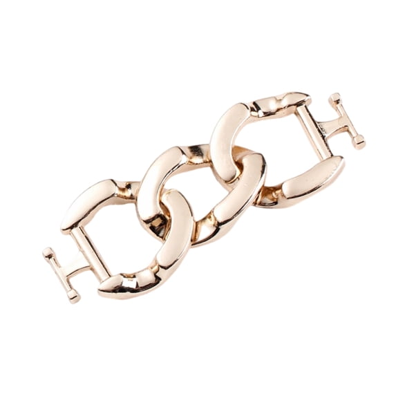 Decorative Metal Shoe Clip Zincs Alloys Loafer Chain Accessories For Footwear Upgrades Simple Installation Fashionable