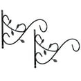 thumbnail image 1 of Decorative Metal Wall Mounted Hook for Hanging Plants, Bracket Hanger Flower Pot Holder, 2 Pack, 1 of 7