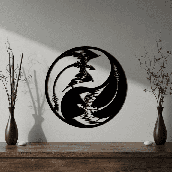 Decorative Metal Wall Sculpture, Iron Dragon Wall Art, Indoor and Outdoor Home Decor