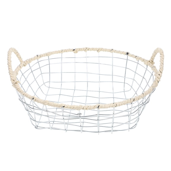 Decorative Metal Wire Fruit and Vegetable Basket Iron Storage Solution for Desktop Use 1 Set
