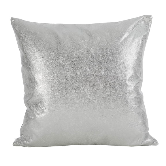 Decorative Metallic Glam Throw Pillow (20"x20" Pillow, Silver)