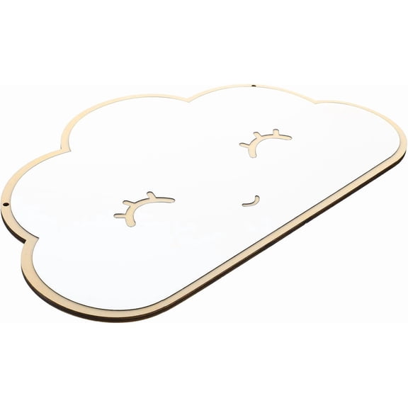 Decorative Mirror Wall Sticker Acrylic Cloud, Beige Water Resistant, Easy Install for Porch