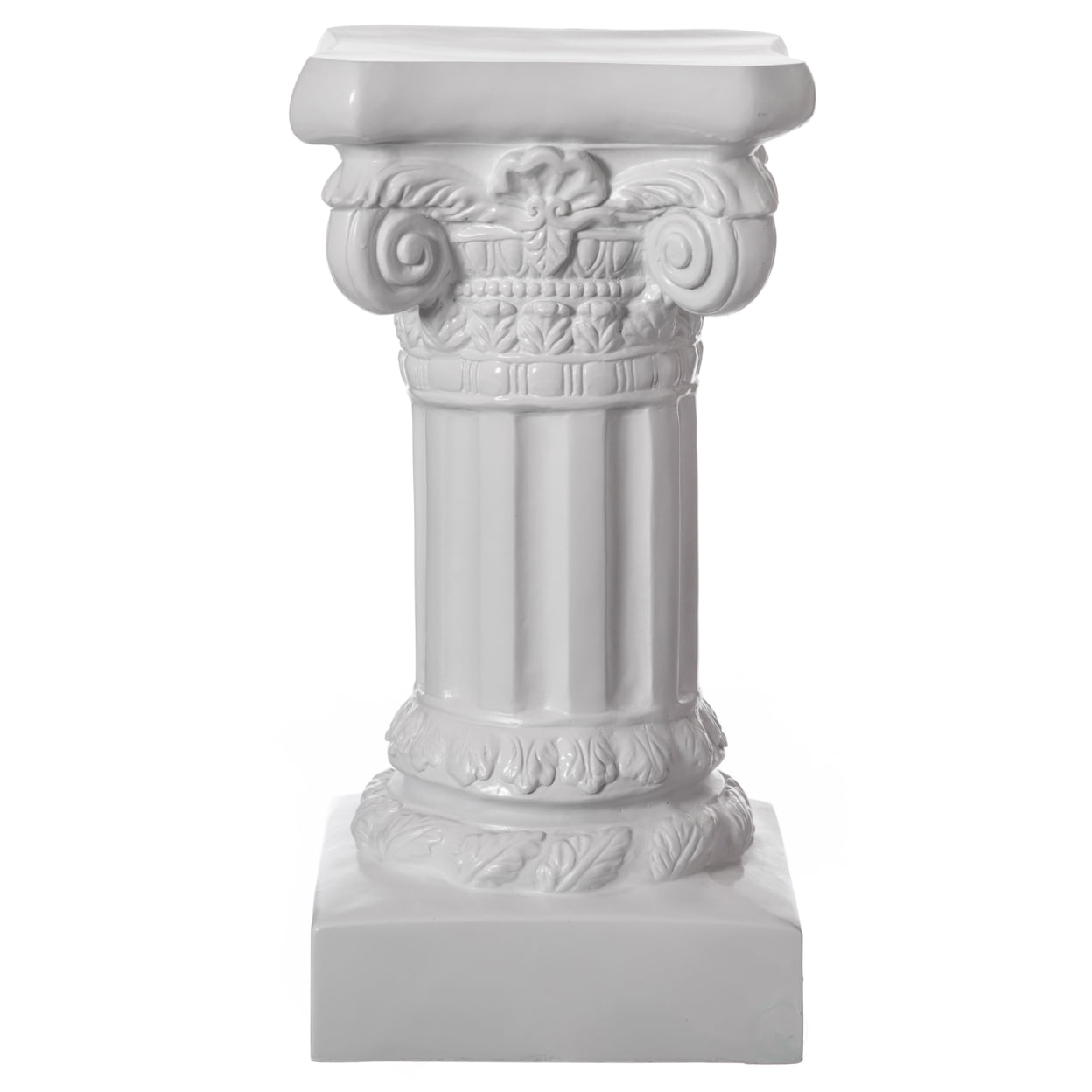 Decorative Modern Fiberglass White Plinth Roman Style Column Ionic