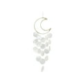 thumbnail image 1 of Decorative Moon Wind Chime, Cosmug White Capiz Shell Hanging Decor, Natural Shell Ornament, for Bedroom, Living Room, Office and Home, White, 1 of 7