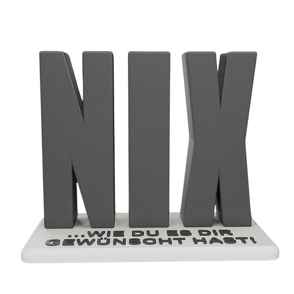 Decorative NIX Sculpture Modern Home Decor Accent Piece, Unique Black and White Tabletop Art for Living Room