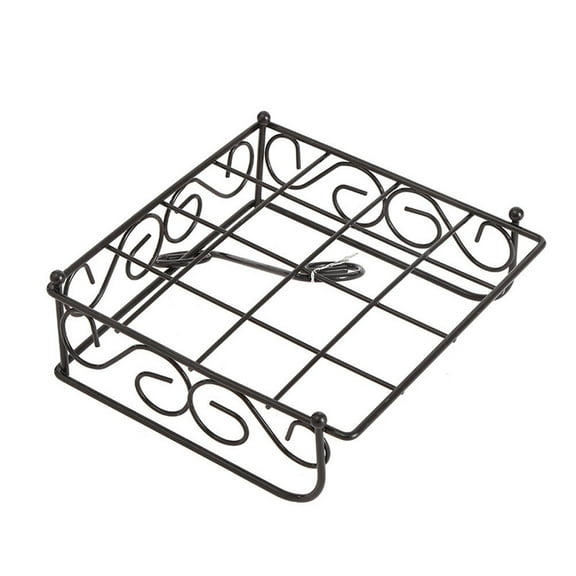 WEAVILUX Metal Napkin Holder for Home Use, Black Desktop Tissue Rack Organizer, Kitchen and Dining Table Storage Stand