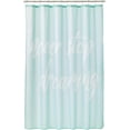 thumbnail image 1 of Decorative Never Stop Dreaming Print Easy Care Fabric Shower Curtain w/Reinforced Buttonholes - for Bathroom Showers, Stalls, Bathtubs - Machine Washable - 72" x 72" - White/Mint Green, 1 of 6