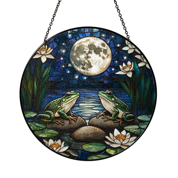 Decorative Night Frog Glass Suncatcher for Window2401