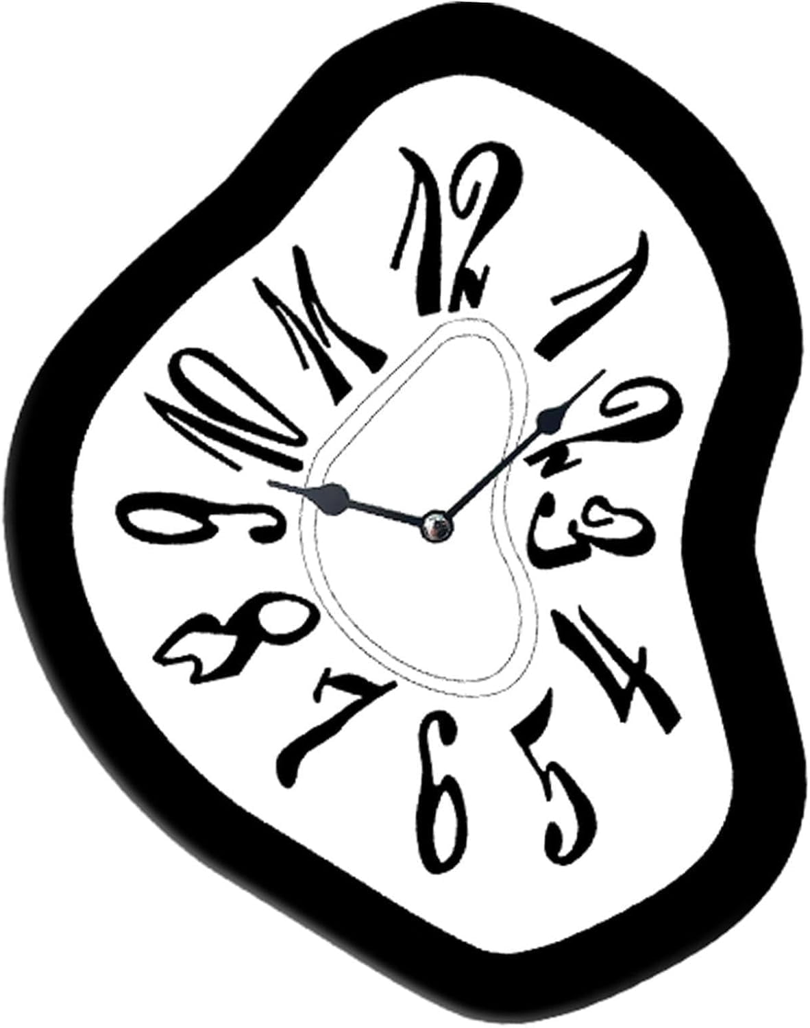 Decorative Non-Ticking Acrylic Wall Clock – Lightweight Irregular ...