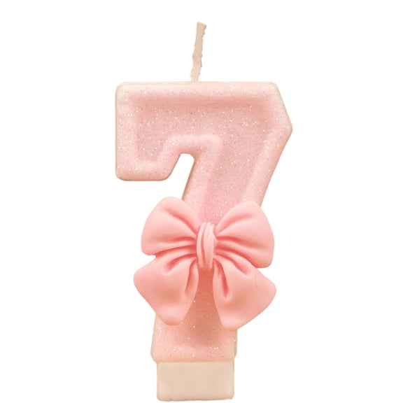 Decorative Number Birthday Candle for Celebration Cakes Creative Cartoon 3D Topper Gold Milestone Number 7