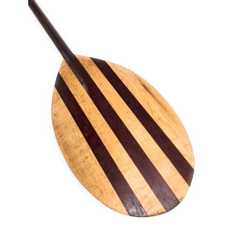 Decorative Oar Purple Heart & Bird Eye Maple 60" Steersman Design | #koa977