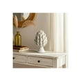 thumbnail image 1 of Decorative Object Ceramic Ceramic Artichoke-Inspired Shape Boho Home Office Bedroom Living Room Decor - 10" Ivory & Tan, 1 of 10