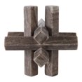 thumbnail image 1 of Decorative Marble Geometric Orb Sculpture for Home Decor - Ornament Accent for Bathroom, Living Room, and Shelf Display - Abstract Jack Figurine for Coffee Table or Mantel Decor - 7", Gray, 1 of 8