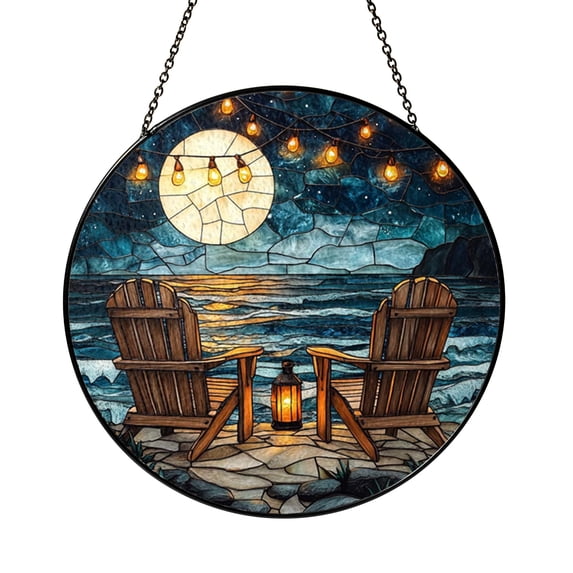 Ocean Color Scenes Decorative Ocean Window Art – Seaside Chair Scene - Walmart.com