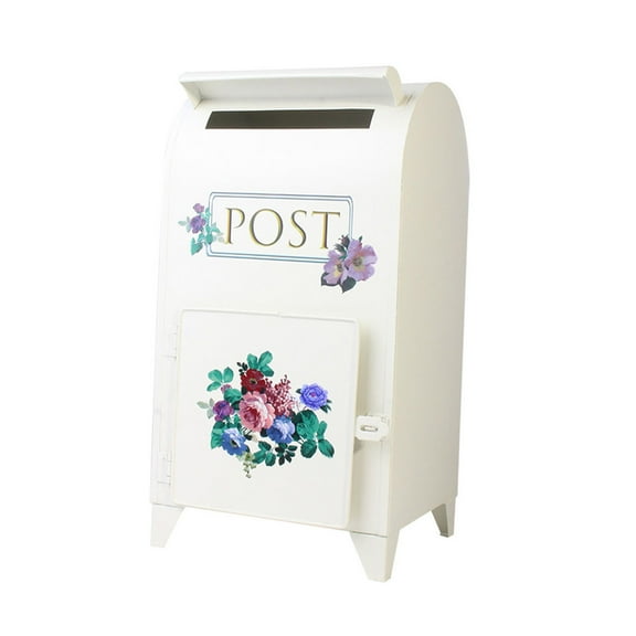 Decorative Old-Fashioned Mailbox for Garden and Estate High Capacity Corrosions Resistant Metal Build Easy Installation