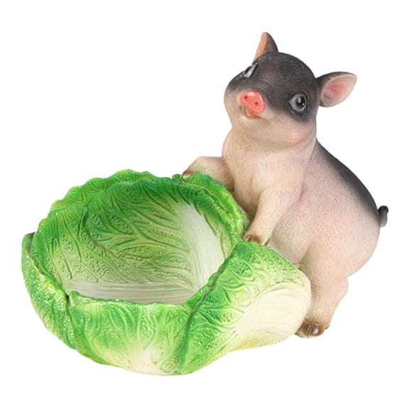 Decorative Ornament Sculpture Bowl Jewelry Container with a Unique Cabbage Shape for a Bedroom Vanity or Office Desktop
