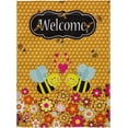 thumbnail image 1 of Decorative Outdoor Double Sided Bee Garden Flag Welcome Quote, House Yard Flag, Garden Yard Decorations, Seasonal Outdoor Flag 12.5"x18", 1 of 2