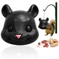 thumbnail image 1 of Decorative Outdoor Garden Hanging Bird Feeder, Funny Squirrel‑Head Animal Face Shaped Wild Bird Feeder for Backyard Decoration, 1 of 5