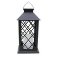 thumbnail image 1 of Decorative Outdoor Lantern with Lattice Design Metal Frame and LED Candle for Home Garden Patio Tabletop Hanging Use, 1 of 5