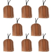 Decorative Outdoor Patio String Lights - Rattan Wire Globe Style Lantern String Lights with 10 Bell Lights, Indoor Outdoor Patio String Light for Home Pergola Porch Party Backyard