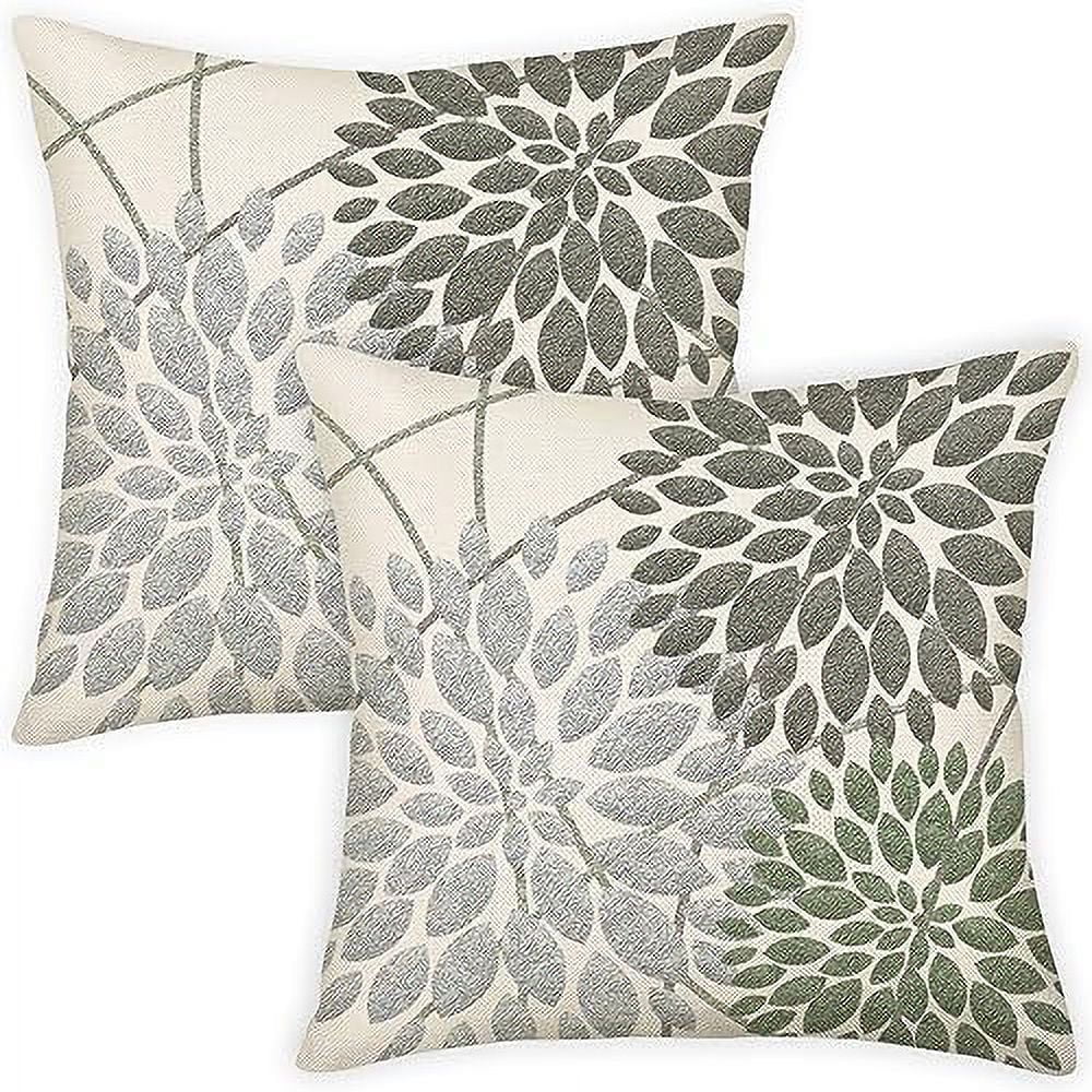 Decorative Outdoor Pillow Covers 20x20 Abstract Floral Throw Pillows