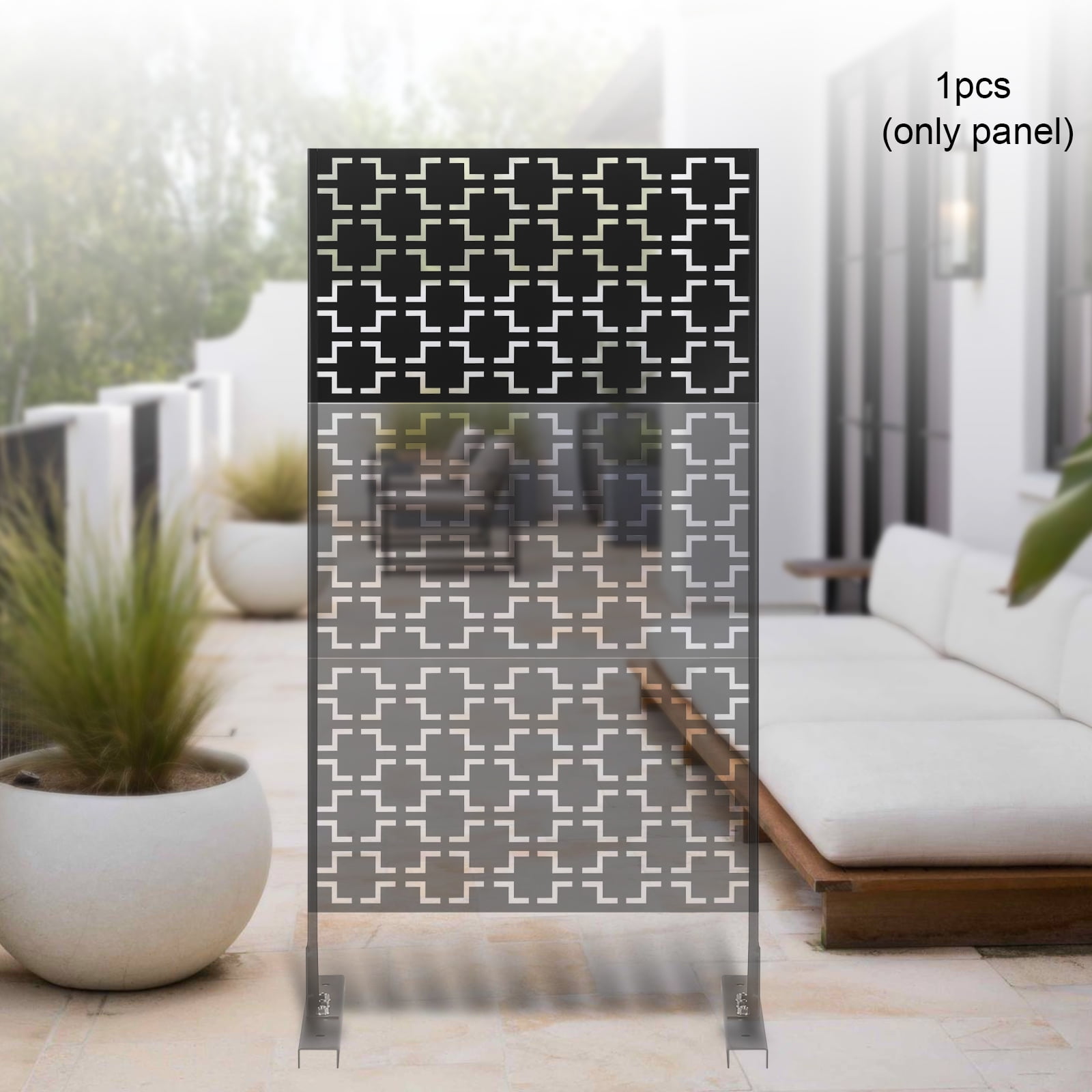Decorative Outdoor Privacy Screen Panels Metal Laser Cut Privacy Screen