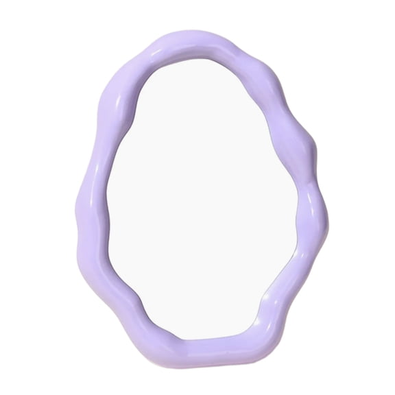 Decorative Oval Shape Makeup Mirrored for Desk and Tabletop Aesthetic Mirrored with Brackets for Bedroom Bathroom Decors