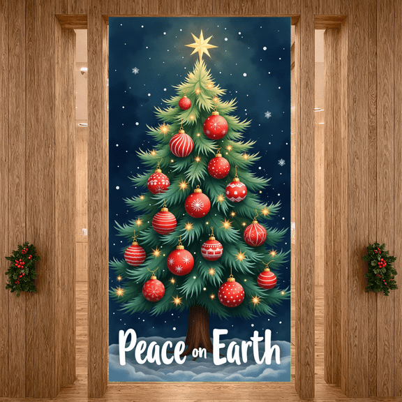 Decorative Owl Banner Winter Theme Snow Design Christmas Owl New Year Decoration for Indoor Winter Festival Holiday Party