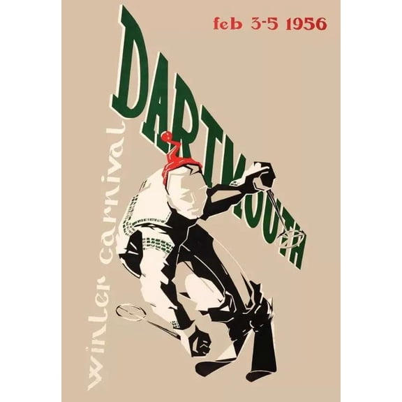Decorative POSTER.Home room Interior art design. Dartmouth ski resort. 11 x 17 Inch Poster