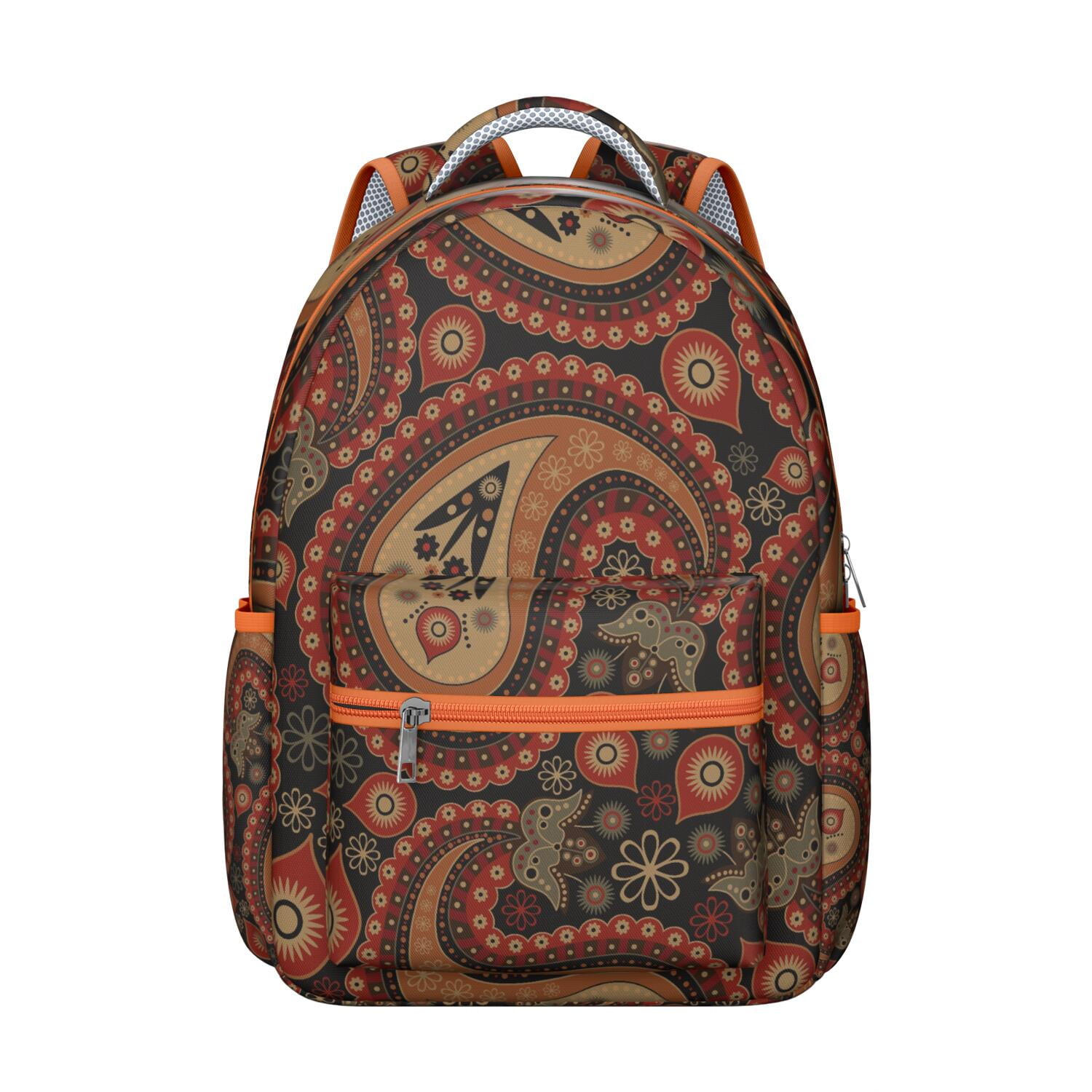 Decorative Paisley Design Waterproof Backpack - Ergonomic Support for ...