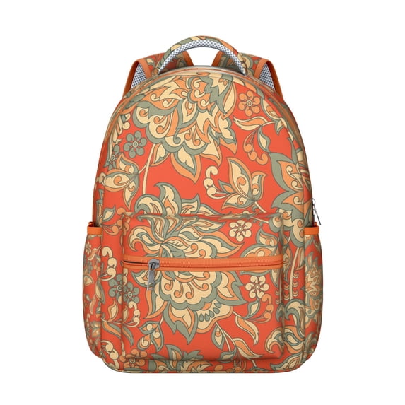 Decorative Paisley Print Ergonomic Backpack - Breathable & Comfortable