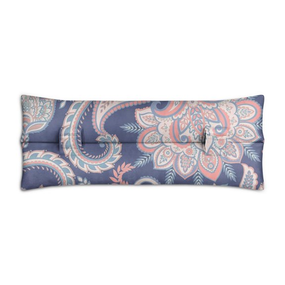 Decorative Paisley Print Post Surgery Recovery Cushion - Machine Washable Seatbelt Pillow for Mastectomy & Chest Sensitivity