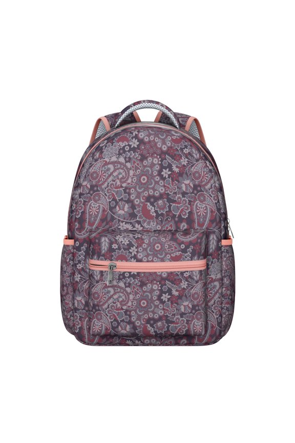 Decorative Paisley Print Students Backpack Comfortable and Lightweight Bohemian Vintage Floral School Bag with Chic and Classic Pattern