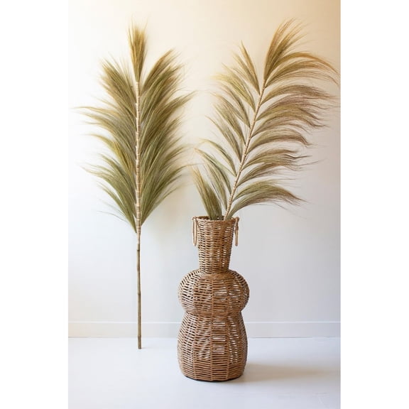 Decorative Palm Fans with Bamboo Stems