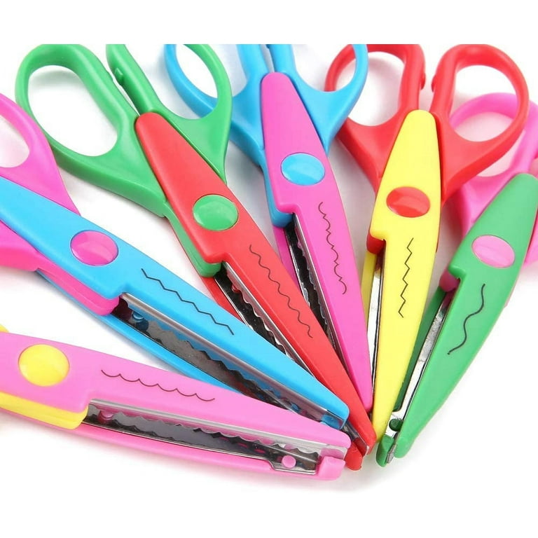Decorative Paper Edge Scissor Set –6in Colorful Paper Edger Scissors Great  for Kids, Teachers, Crafts, Scrapbooking, DIY Projects and Kids Crafts, Set