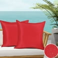 thumbnail image 1 of Decorative Patio Throw Pillow Cases Waterproof Vibrant Solid Color Cushion Covers, Weather-Resistant Pillow Cases with Hidden Zipper, Easy to Clean Red 17.7x17.7 Inch (Without Pillow Core), 1 of 5