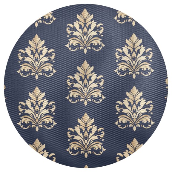 Decorative Pattern 15.4in Diameter PVC Plate Mat, Heat-Resistant and Cuttable, Kitchen Decor