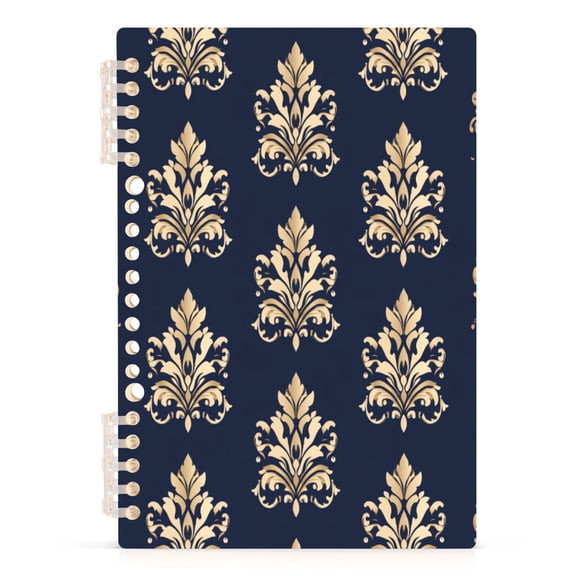 Decorative Pattern A5 8.3x5.7in PP Notebook, Adjustable Rings, 60 Sheets, Diary or Journey Note