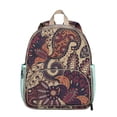 thumbnail image 1 of Decorative Pattern Backpack - Waterproof Ergonomic School Bag with Breathable Mesh Side Pockets, 1 of 4